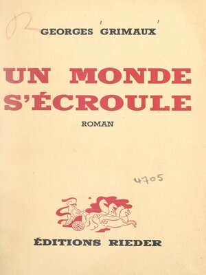 cover image of Un monde s'écroule